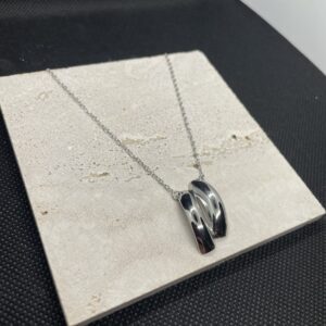 Collier Jade - Acier inoxydable argenté